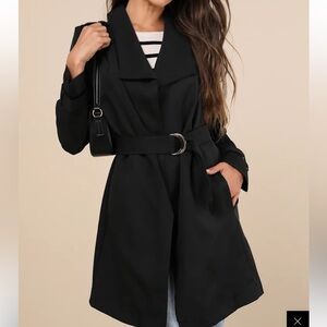 Lulu's Black Trench Coat
